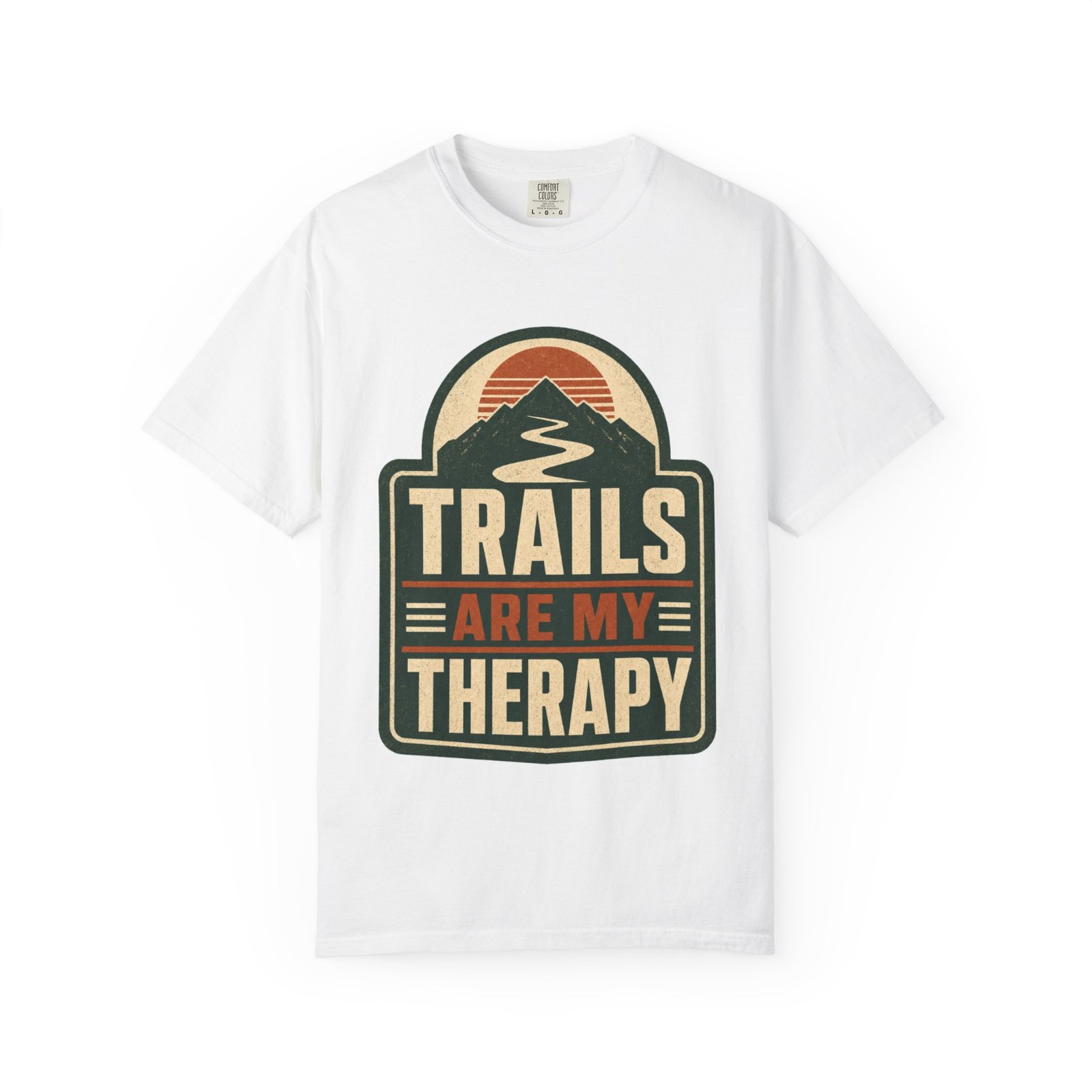 TRAILS ARE MY THERAPY Hiking T-Shirt, Hiker Gift, Outdoor Self Care Tee, Trail Lover Shirt